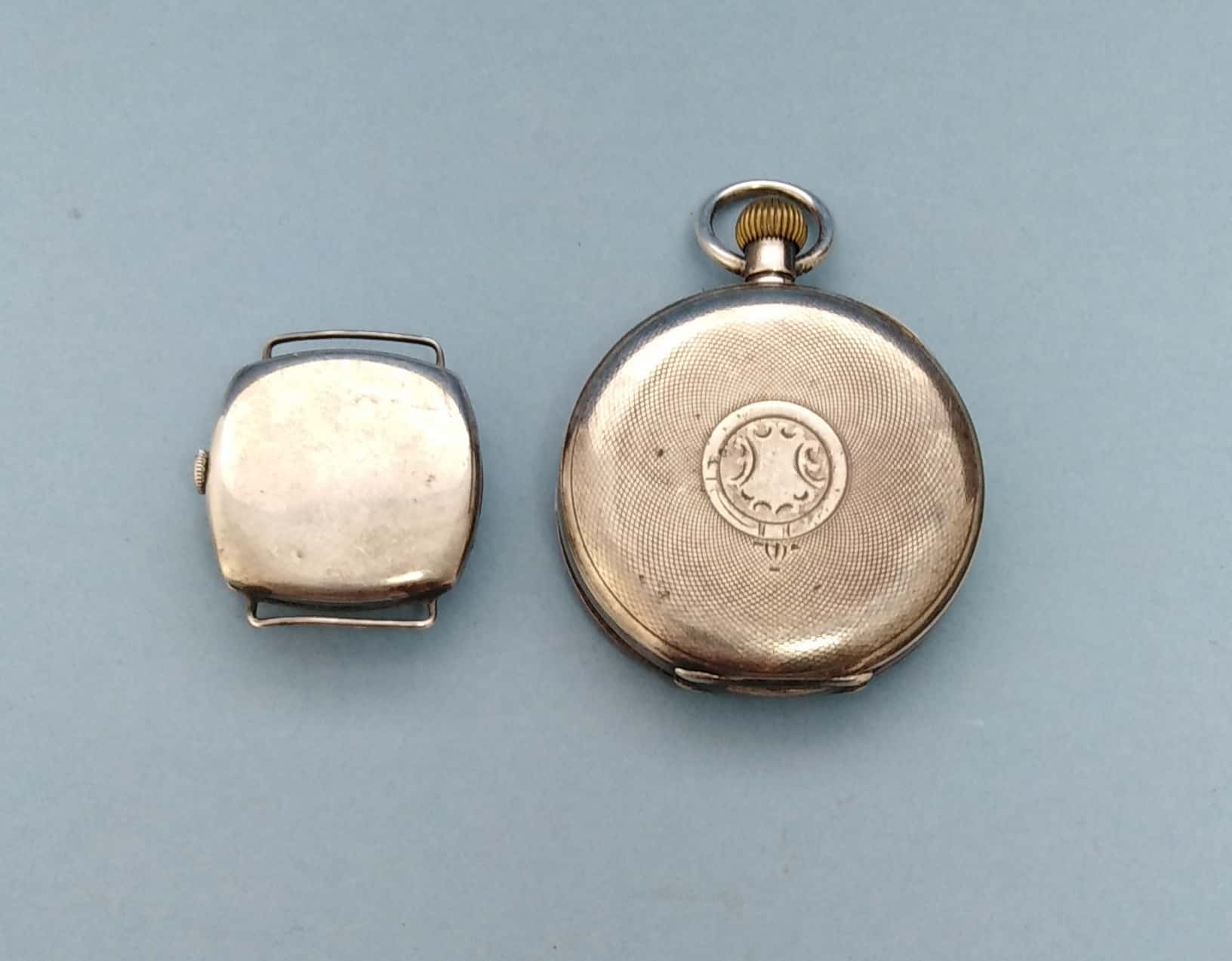 Watchmakers Repair Project Lot, Two Sterling Silver Watches